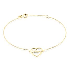 Bracelet Or Jaune Edelatis - Bracelets Coeur Femme | Histoire d’Or
