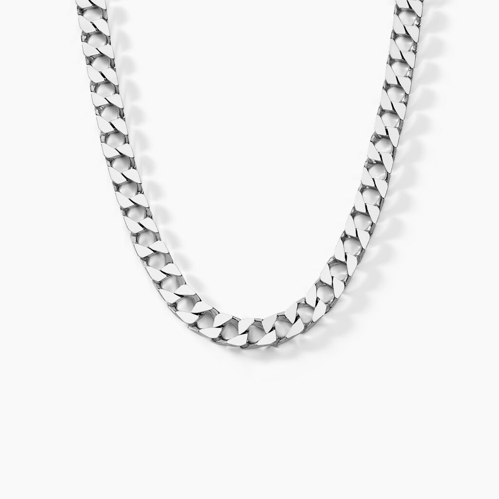 Collier Maille Santino Argent Blanc - Chaines Homme | Histoire d’Or