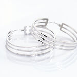 Cr&eacute;oles Adel Acier Blanc - Boucles d'oreilles cr&eacute;oles Femme | Histoire d&rsquo;Or