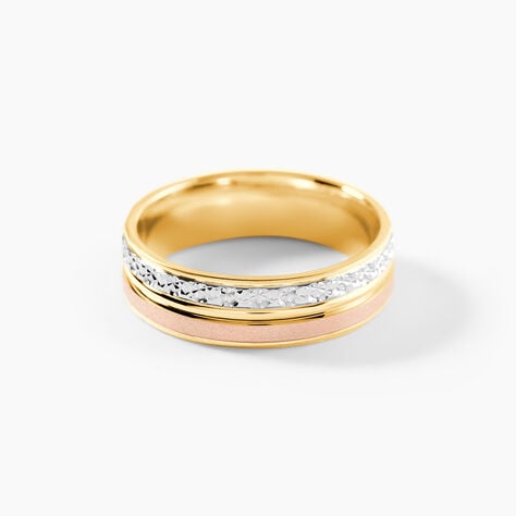 Alliance Triade Ruban Plat Or Tricolore - Alliances Famille | Histoire d&rsquo;Or