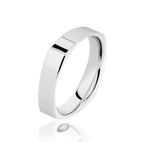 Alliance Carree Polie Or Blanc -  Unisex | Histoire d’Or
