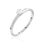 Solitaire  Natalia Pl Platine Blanc Diamant - Bagues solitaires Femme | Histoire d&rsquo;Or