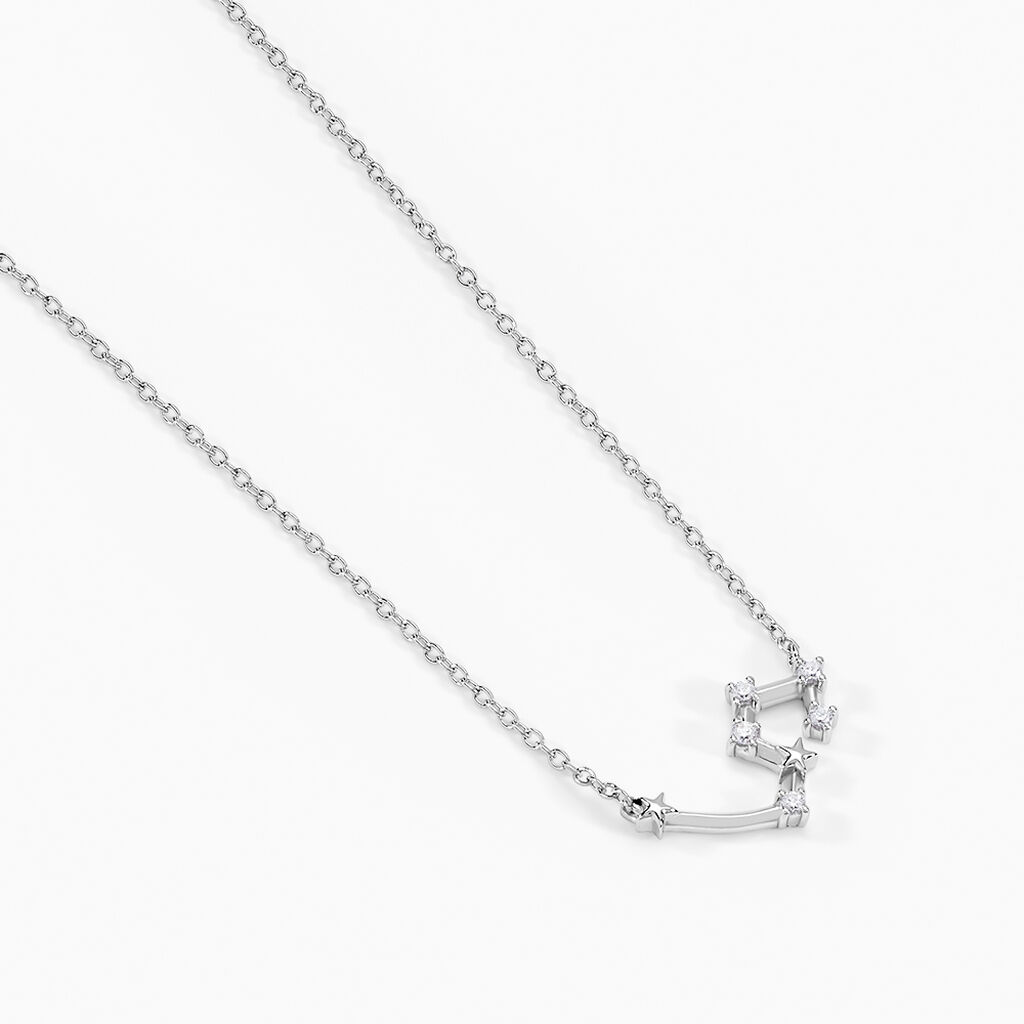 Collier Vega Argent Blanc Oxyde De Zirconium - Colliers Zodiaque Femme | Histoire d&rsquo;Or
