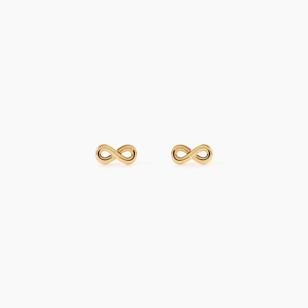Boucles D'Oreilles Puces Annie-Francoise Argent Dor&eacute; A L'Or 750/1000 - Boucles d'oreilles fantaisie Femme | Histoire d&rsquo;Or