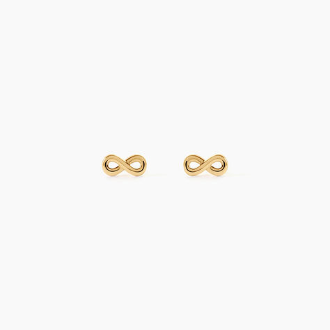 Boucles D'Oreilles Puces Annie-Francoise Argent Dor&eacute; A L'Or 750/1000 - Boucles d'oreilles fantaisie Femme | Histoire d&rsquo;Or