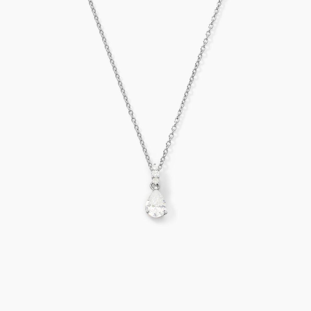 Collier Marie-helena Argent Blanc Oxyde De Zirconium - Colliers fantaisie Femme | Histoire d’Or