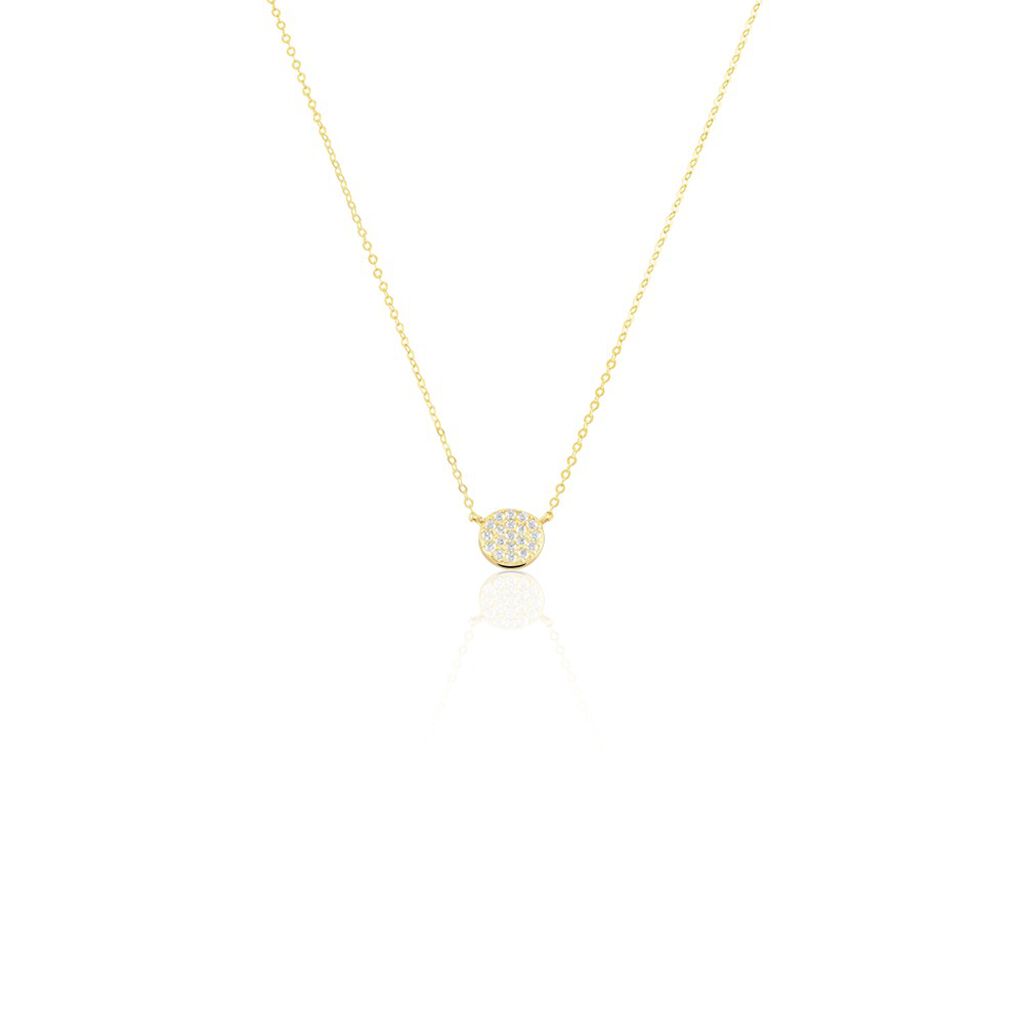 Collier Or Jaune Burak Oxyde De Zirconium - Colliers Femme | Histoire d&rsquo;Or