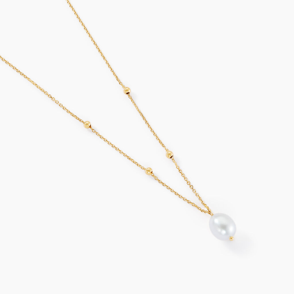 Collier Pearly Or Jaune Perle De Culture - F&ecirc;te des m&egrave;res Femme | Histoire d&rsquo;Or