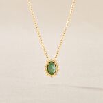 Collier Vintage Love Plaqu&eacute; Or Jaune Aventurine - F&ecirc;te des m&egrave;res Femme | Histoire d&rsquo;Or