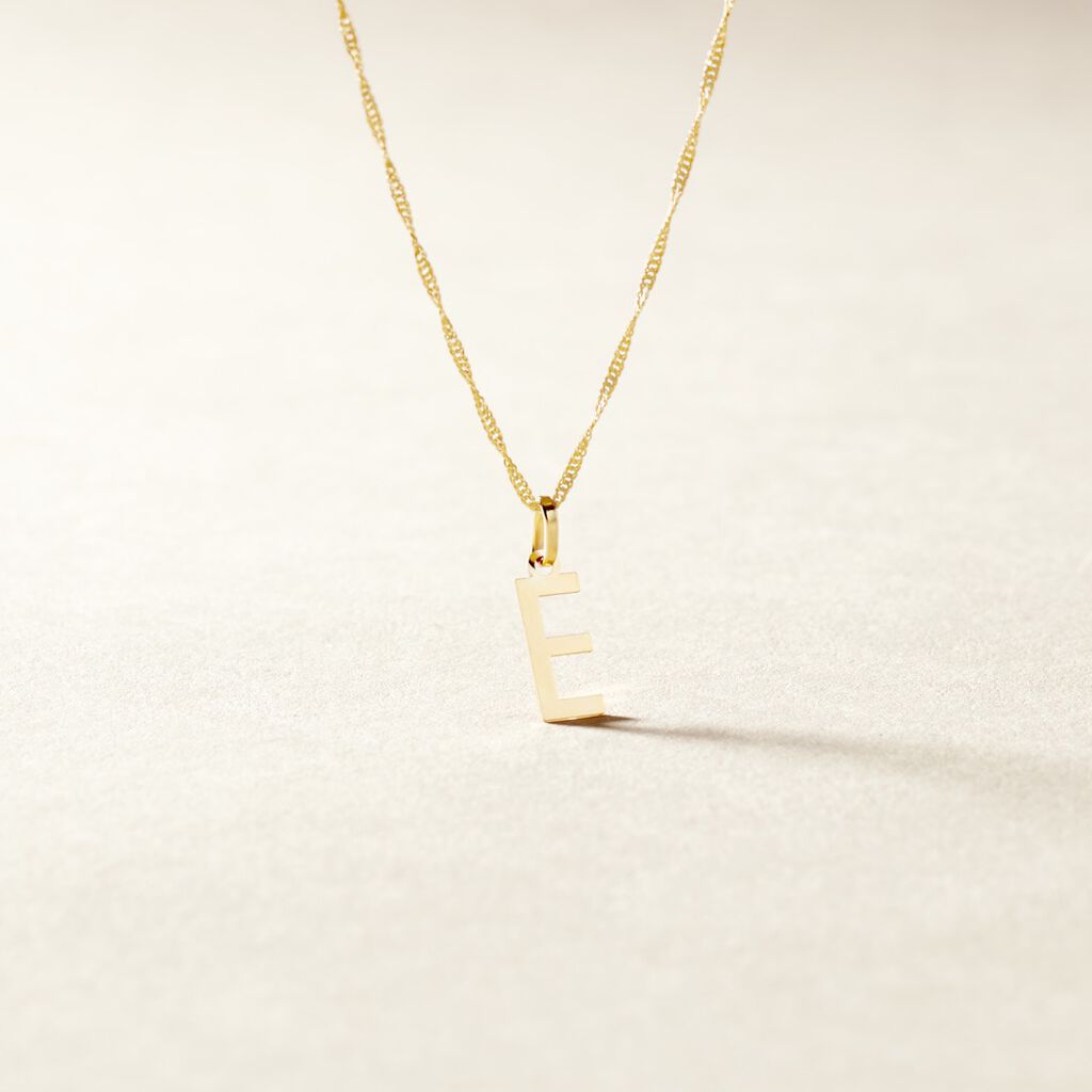 Pendentif Ionia Lettre Or Jaune - Pendentifs Famille | Histoire d&rsquo;Or