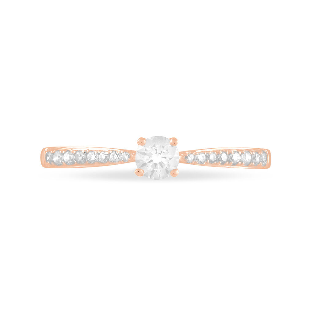 Bague Solitaire Laetitia Or Rose Diamant - Bagues solitaires Femme | Histoire d’Or