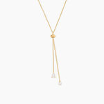 Collier Illona Argent Dor&eacute; A L'Or 750/1000 Perle De Culture Oxyde De Zirconium - Sautoirs Femme | Histoire d&rsquo;Or