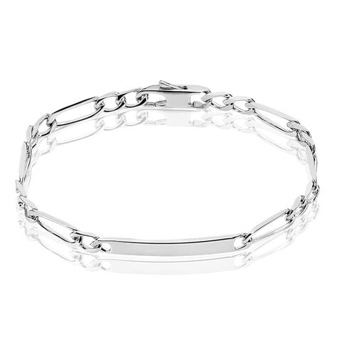 Bracelet Identit&eacute; Vila Argent Blanc - Gourmettes Femme | Histoire d&rsquo;Or