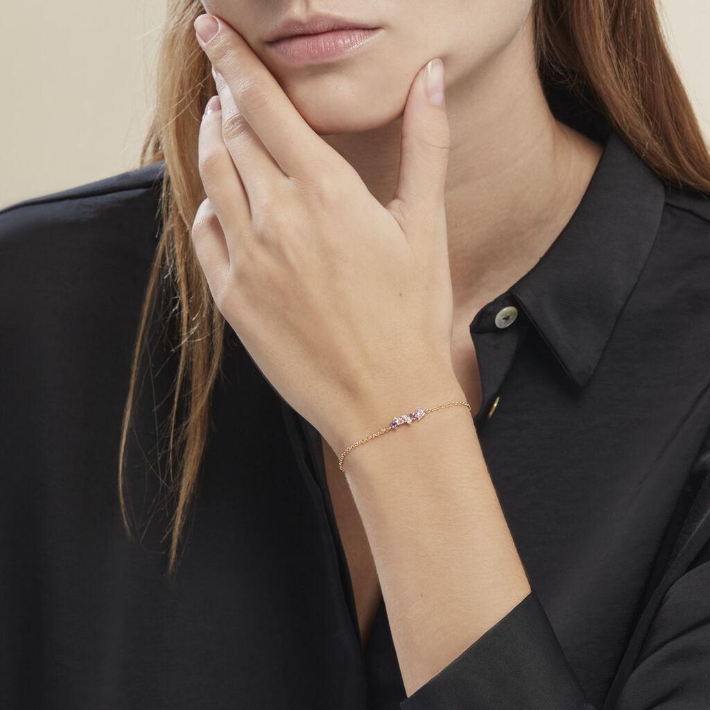 Bracelet Plaqué Or Eliina Oxyde De Zirconium - Bracelets Femme | Histoire d’Or