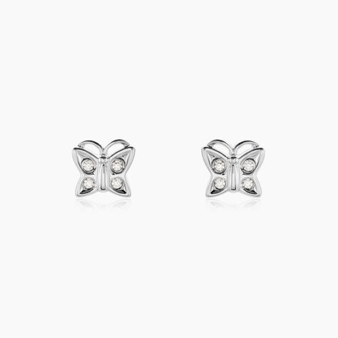 Boucles D'oreilles Puces Farasha Argent Blanc Oxyde De Zirconium - Boucles d'oreilles fantaisie Femme | Histoire d&rsquo;Or