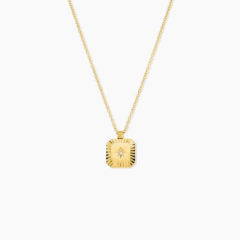 Collier Milano Acier Jaune Cristal - Colliers fantaisie Femme | Histoire d&rsquo;Or