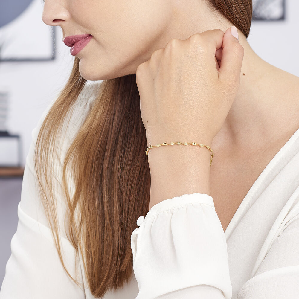 Bracelet maille torsadée or clearance