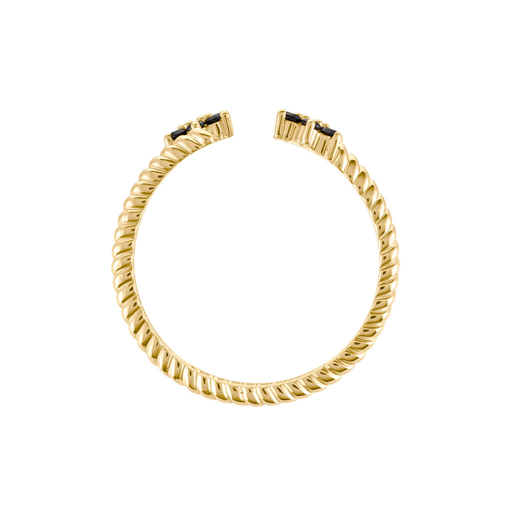 Bague Midnight Royalty Plaqué Or Jaune Pierre De Synthèse - Bagues avec pierre Femme | Histoire d’Or