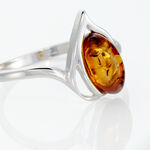 Bague Argent Blanc Nailla Ambre - Bagues solitaires Femme | Histoire d&rsquo;Or