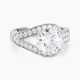 Bague Melisse Argent Blanc Oxyde De Zirconium - Bagues solitaires Femme | Histoire d’Or