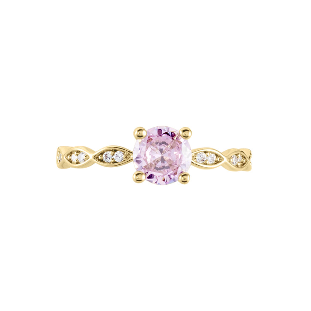 Bague Kurt Plaqué Or Jaune Oxyde De Zirconium - Bagues solitaires Femme | Histoire d’Or