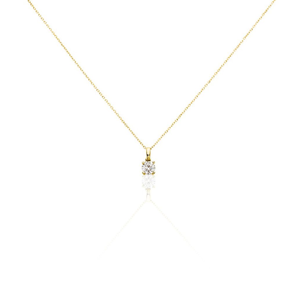Pendentif Solitaire Aphrodite Or Jaune Diamant - Pendentifs Femme | Histoire d’Or