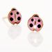 Boucles D'oreilles Puces Helidie Coccinelle Or Jaune - Clous d'oreilles Enfant | Histoire d&rsquo;Or