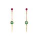 Boucles D'oreilles Pendantes Plaqué Or Eveleen Spinelle - Boucles d'oreilles fantaisie Femme | Histoire d’Or