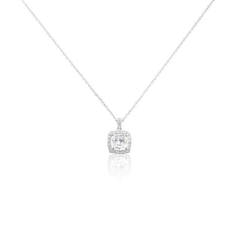 Collier Adrienne Or Blanc Oxyde De Zirconium - Colliers Femme | Histoire d’Or