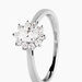 Bague Mysie Platine Blanc Diamant Synth&eacute;tique - Bagues solitaires Femme | Histoire d&rsquo;Or