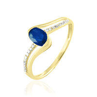 Bague Anja Or Jaune Saphir Et Diamant