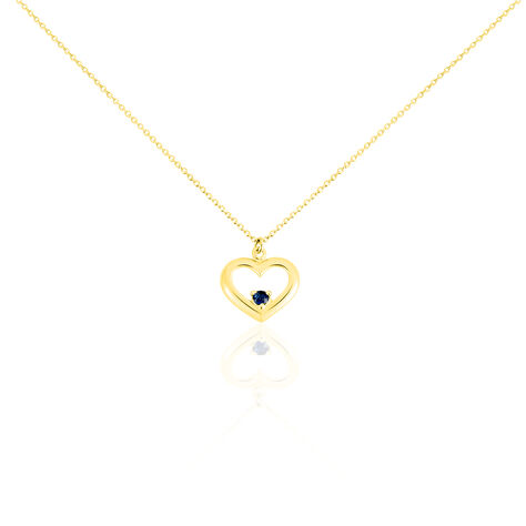 Collier Martella Or Jaune Saphir - Colliers Coeur Femme | Histoire d’Or