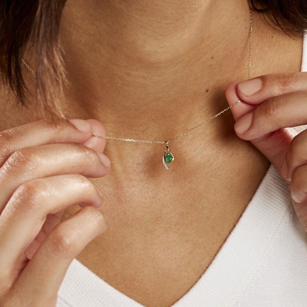 Collier Emotion Or Jaune Emeraude Diamant - Colliers Femme | Histoire d’Or