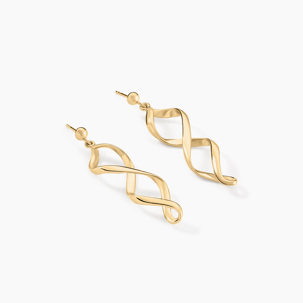Boucles D'oreilles Pendantes Indi Plaqué Or Jaune - Boucles d'oreilles fantaisie Femme | Histoire d’Or
