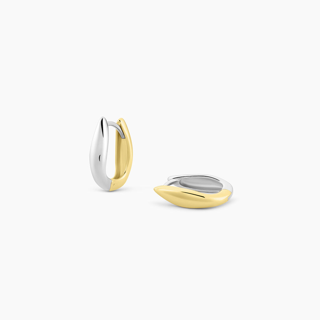 Cr&eacute;oles Perfect Match Argent Bicolore - Boucles d'oreilles cr&eacute;oles Femme | Histoire d&rsquo;Or