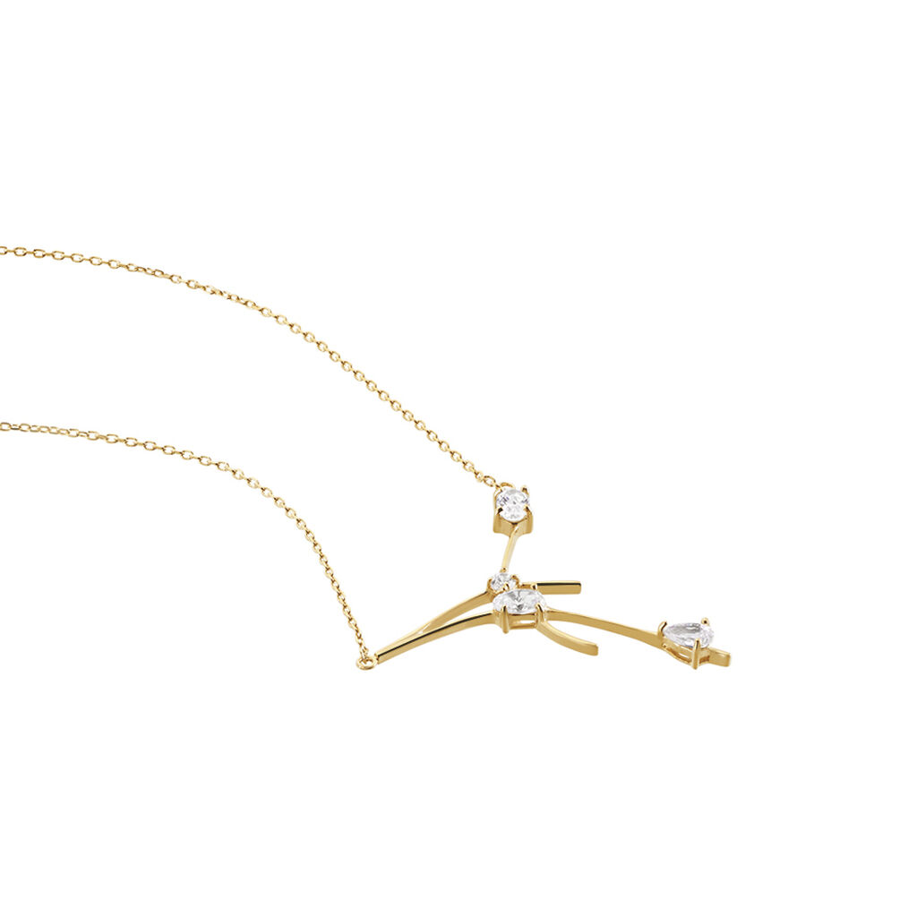 Collier Bertrane Plaqué Or Jaune Oxyde De Zirconium - Colliers Femme | Histoire d’Or