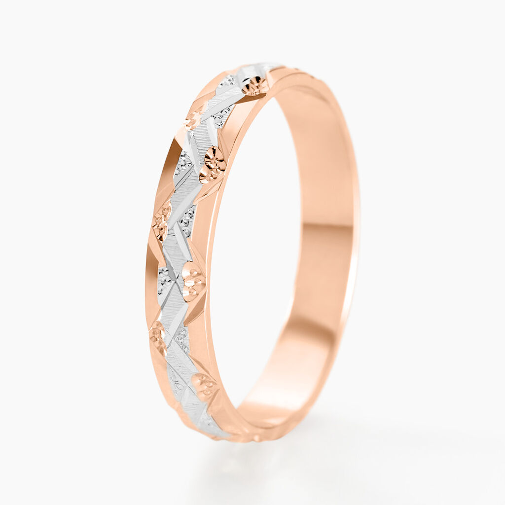 Alliance Clotilde Demi Jonc Classique Or Bicolore - Alliances Unisex | Histoire d’Or