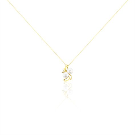 Collier Wandula Or Jaune Perle De Culture Et Diamant - Colliers Femme | Histoire d’Or