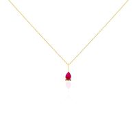 Collier Goutte Or Jaune Rubis