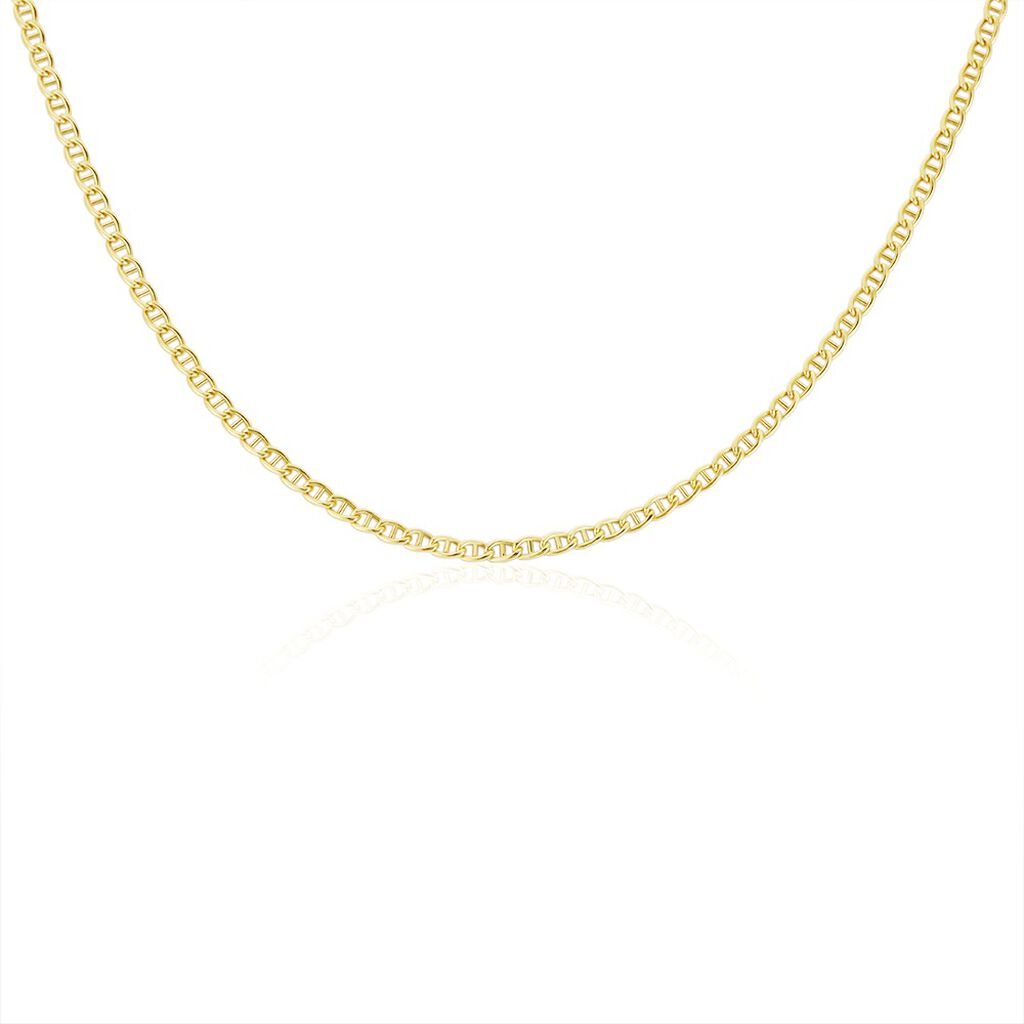 Collier Capucin Maille Marine Plate Or Jaune - Chaines Homme | Histoire d’Or