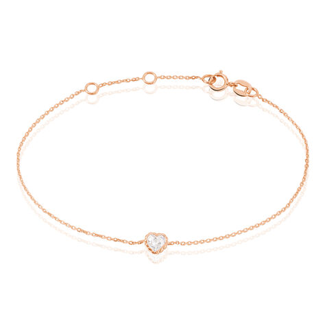 Bracelet Kadidjatou Or Rose Oxyde De Zirconium - Bracelets Coeur Femme | Histoire d’Or