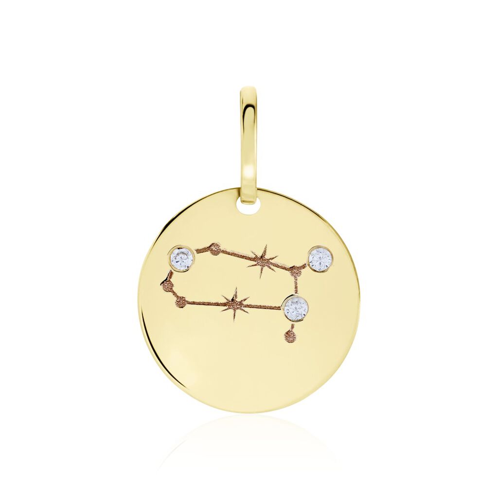 Pendentif Or Jaune Astraea Oxyde De Zirconium - Pendentifs Zodiaque Femme | Histoire d’Or