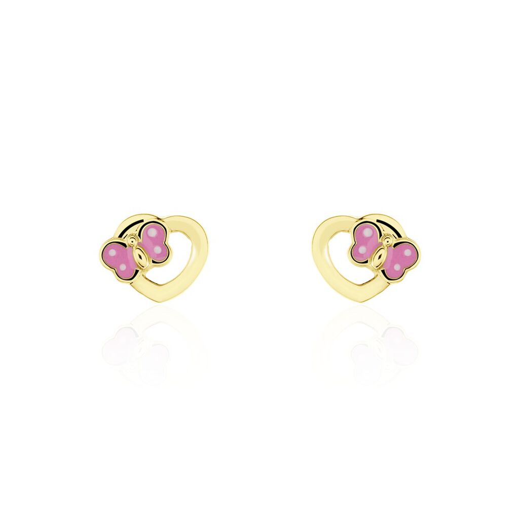 Boucles D'oreilles Puces Or Jaune Myrthale - Clous d'oreilles Enfant | Histoire d’Or