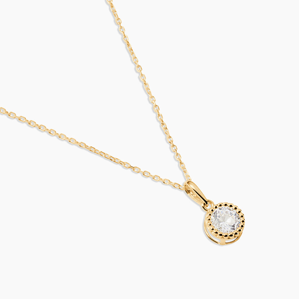 Collier Djamela Or Jaune Oxyde De Zirconium - Colliers Femme | Histoire d&rsquo;Or