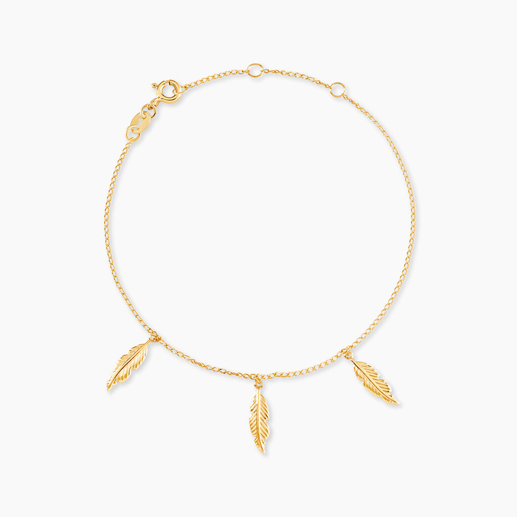 Bracelet Indian Nature Feuilles Or Jaune - Bracelets Femme | Histoire d&rsquo;Or