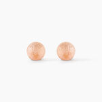 Boucles D'oreilles Puces Fidelia Boule Sablee Or Rose - Clous d'oreilles Femme | Histoire d&rsquo;Or