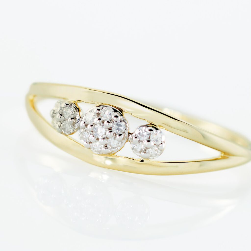 Bague Adamina Or Jaune Diamant - Bagues avec pierre Femme | Histoire d&rsquo;Or