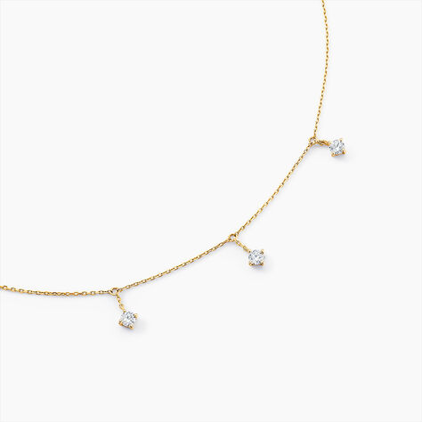 Collier Falling Star Or Jaune Oxyde De Zirconium - Colliers  | Histoire d’Or