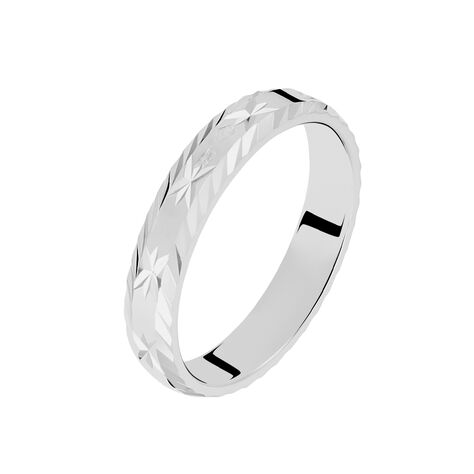 Alliance Twiggy Demi Jonc Classique Argent Blanc - Alliances Famille | Histoire d’Or
