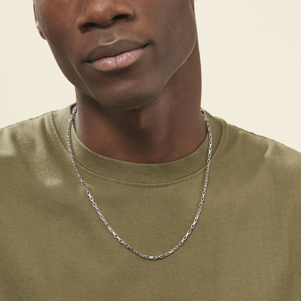 Collier Natan Argent Blanc - Chaines Homme | Histoire d’Or